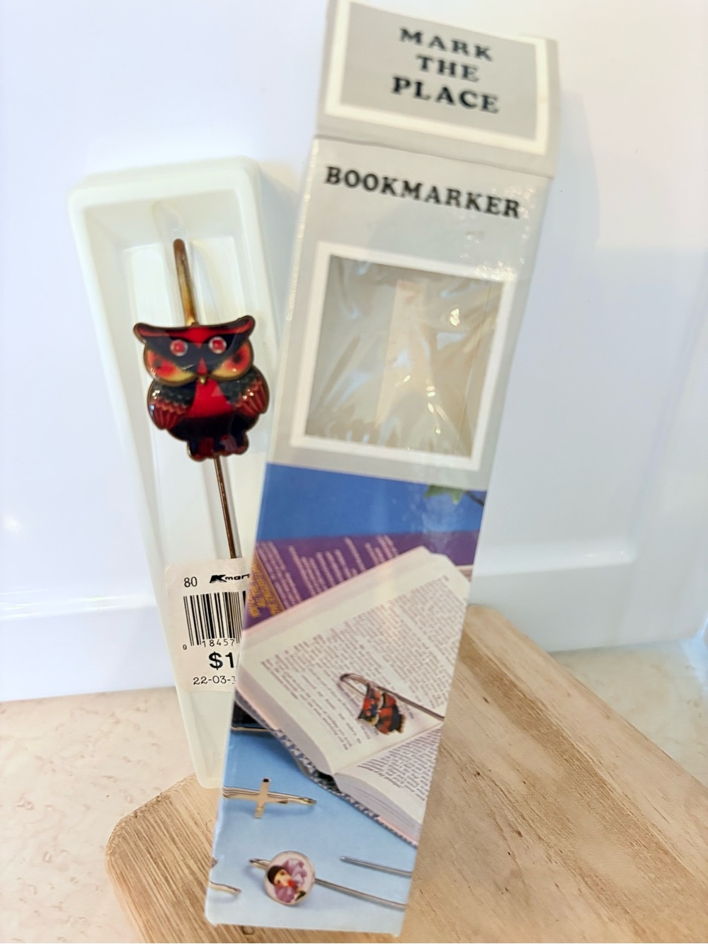 Owl Bookmarker in Red and Black